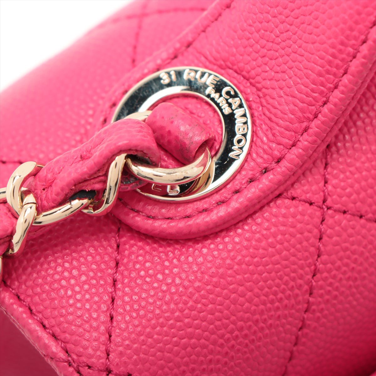 Second hand Chanel Affinity Caviar Leather Bag Pink - Tabita Bags