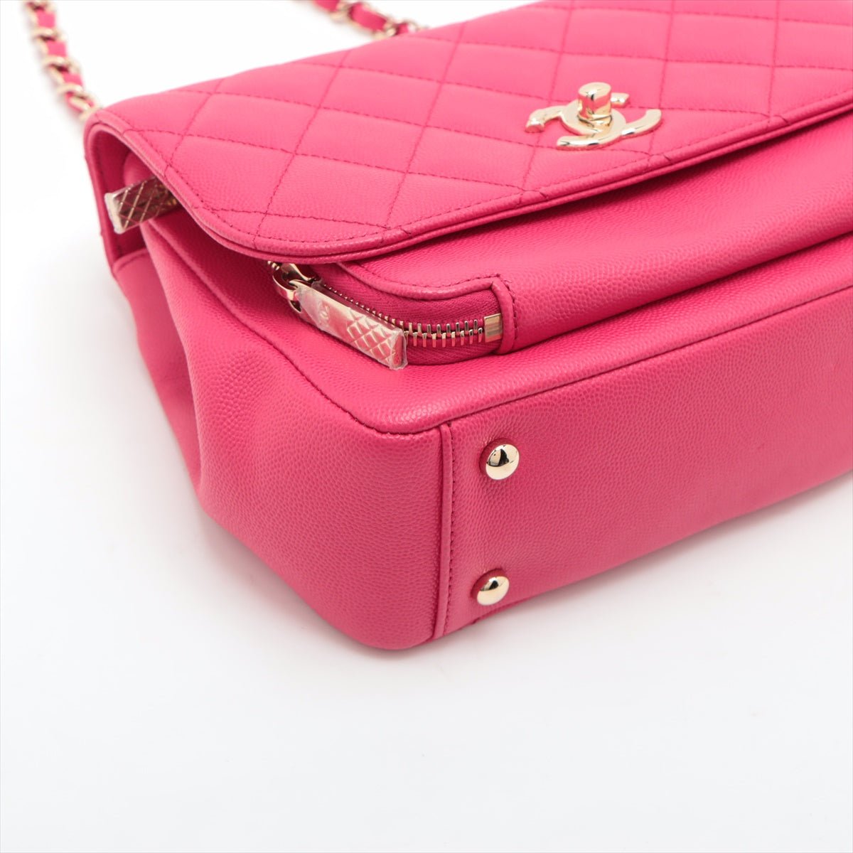 Second hand Chanel Affinity Caviar Leather Bag Pink - Tabita Bags