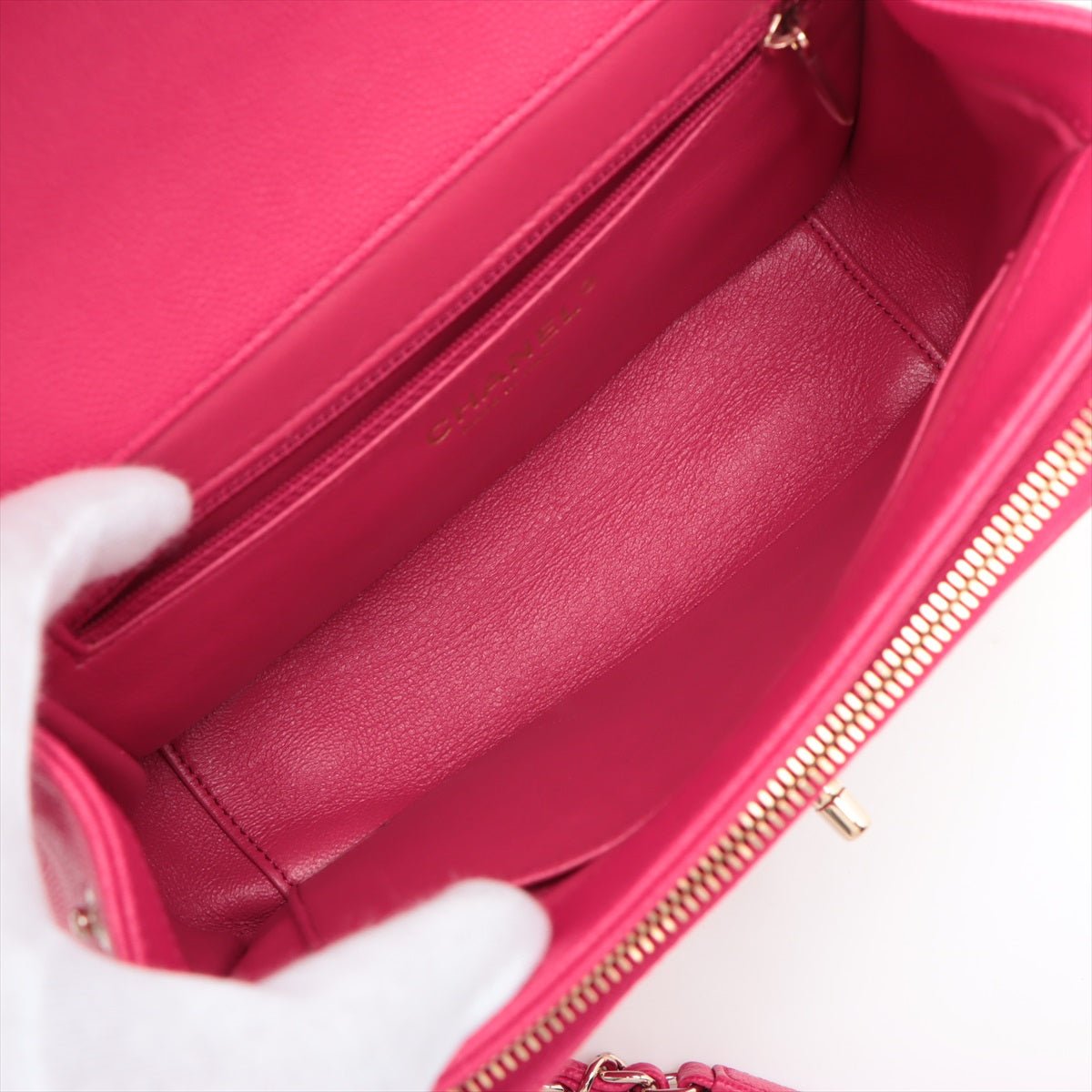 Second hand Chanel Affinity Caviar Leather Bag Pink - Tabita Bags