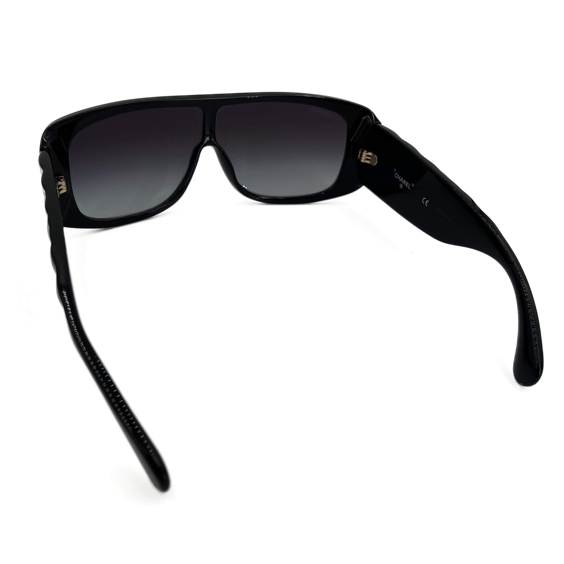 Second hand Chanel Aviator Sunglasses Acetate Black - Tabita Bags