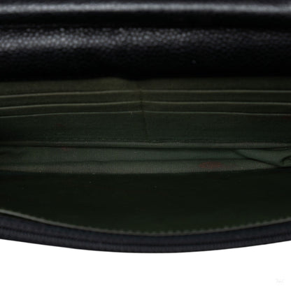 Second hand Chanel Boy Caviar Leather Quilted Wallet on Chain Crossbody Black - Tabita Bags