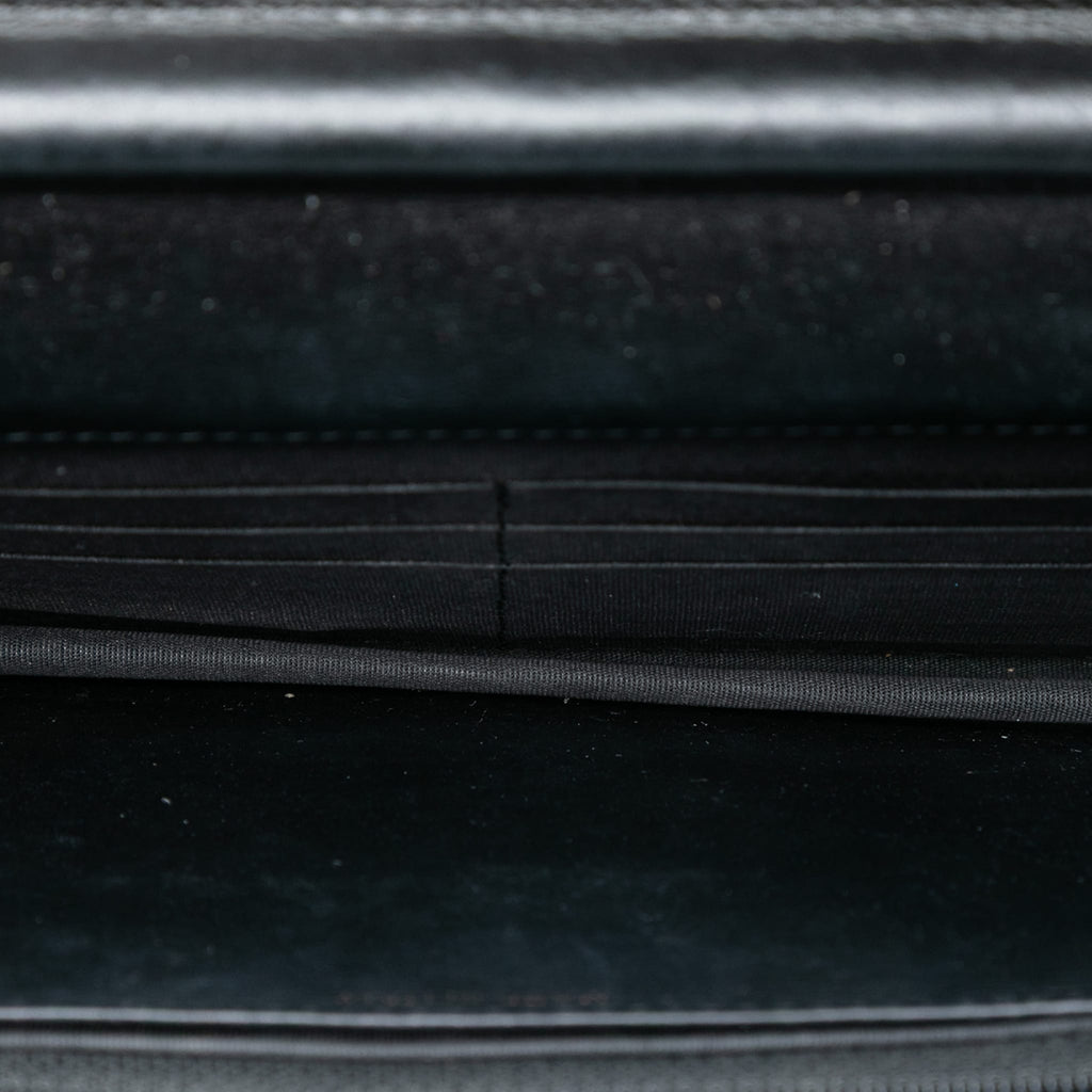 Second hand Chanel Boy Caviar Leather Quilted Wallet on Chain Crossbody Black - Tabita Bags