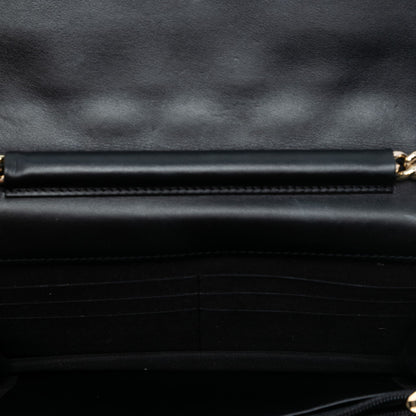 Second hand Chanel Boy Caviar Leather Quilted Wallet on Chain Crossbody Black - Tabita Bags