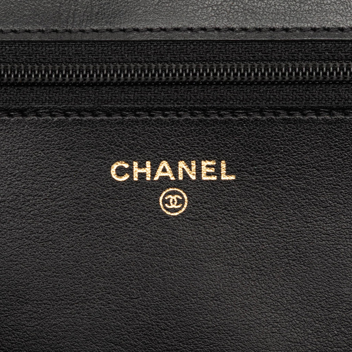 Second hand Chanel Boy Caviar Leather Quilted Wallet on Chain Crossbody Black - Tabita Bags