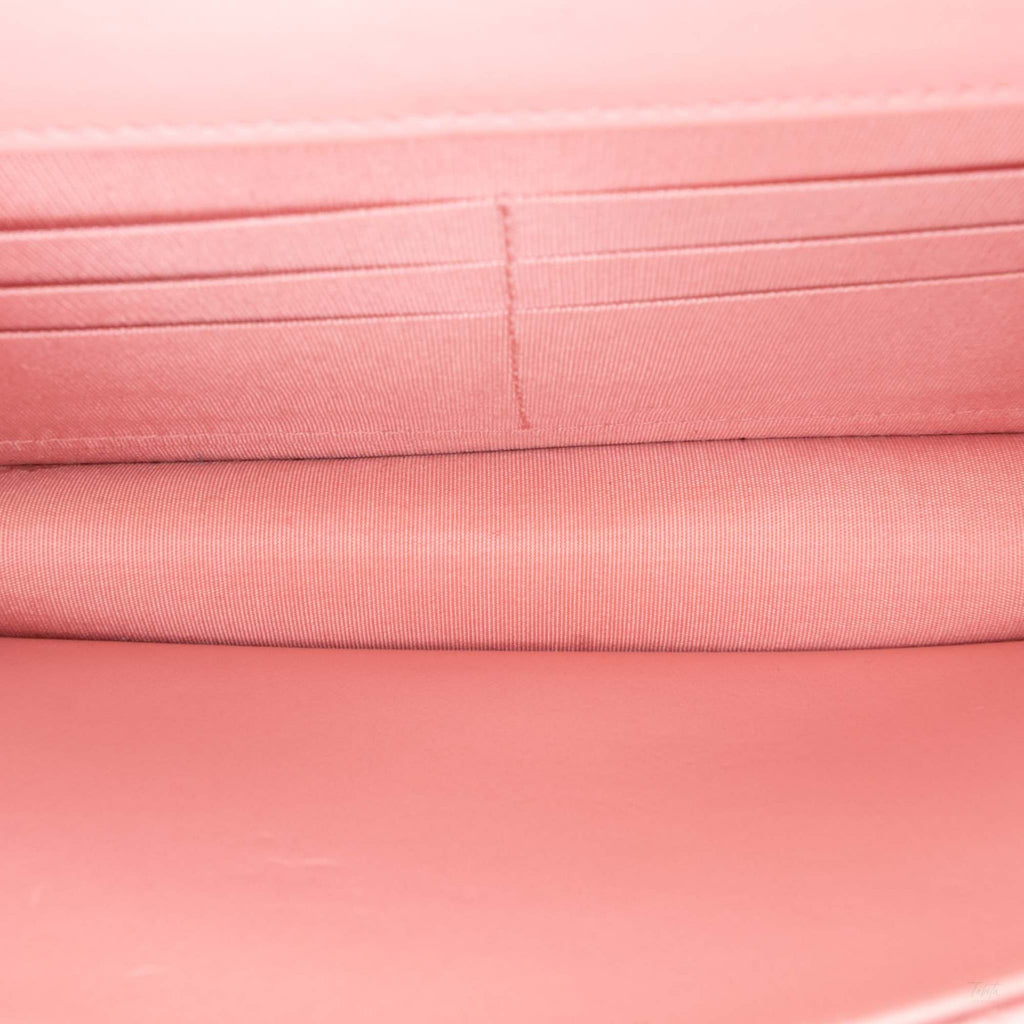Second hand Chanel Boy Caviar Leather Quilted Wallet on Chain Crossbody Pink - Tabita Bags