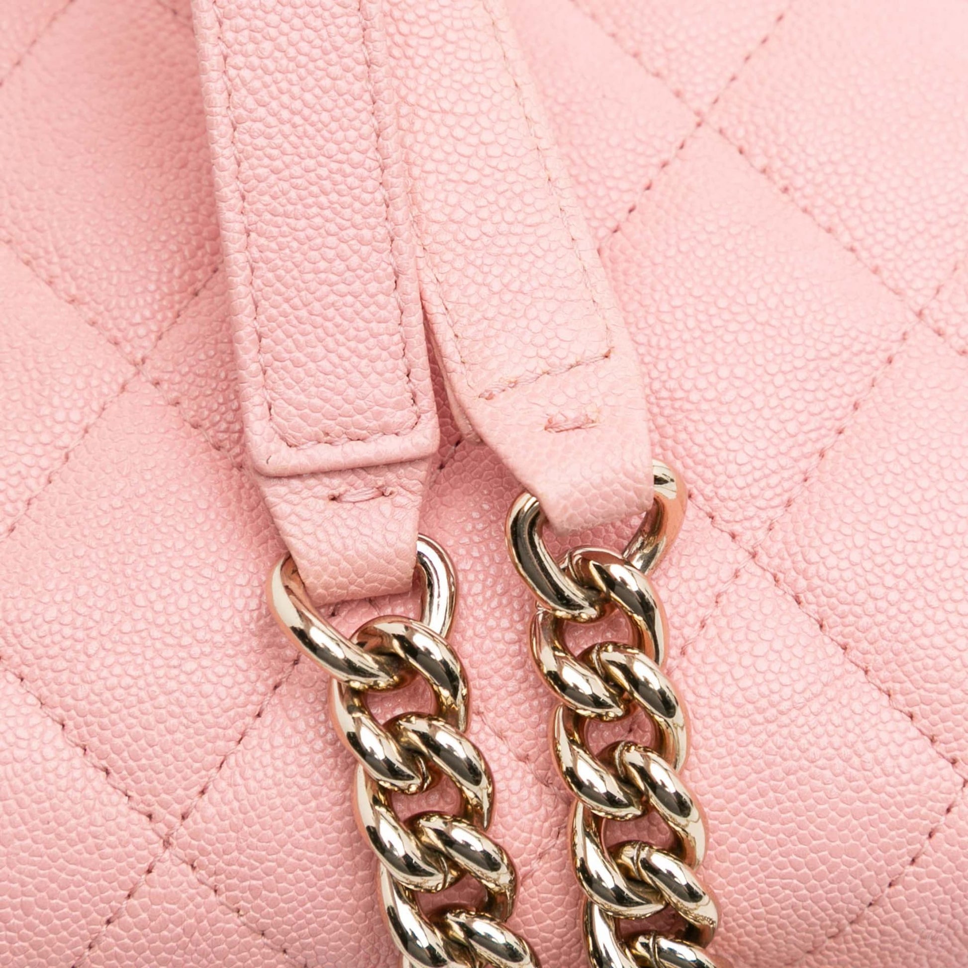 Second hand Chanel Boy Caviar Leather Quilted Wallet on Chain Crossbody Pink - Tabita Bags