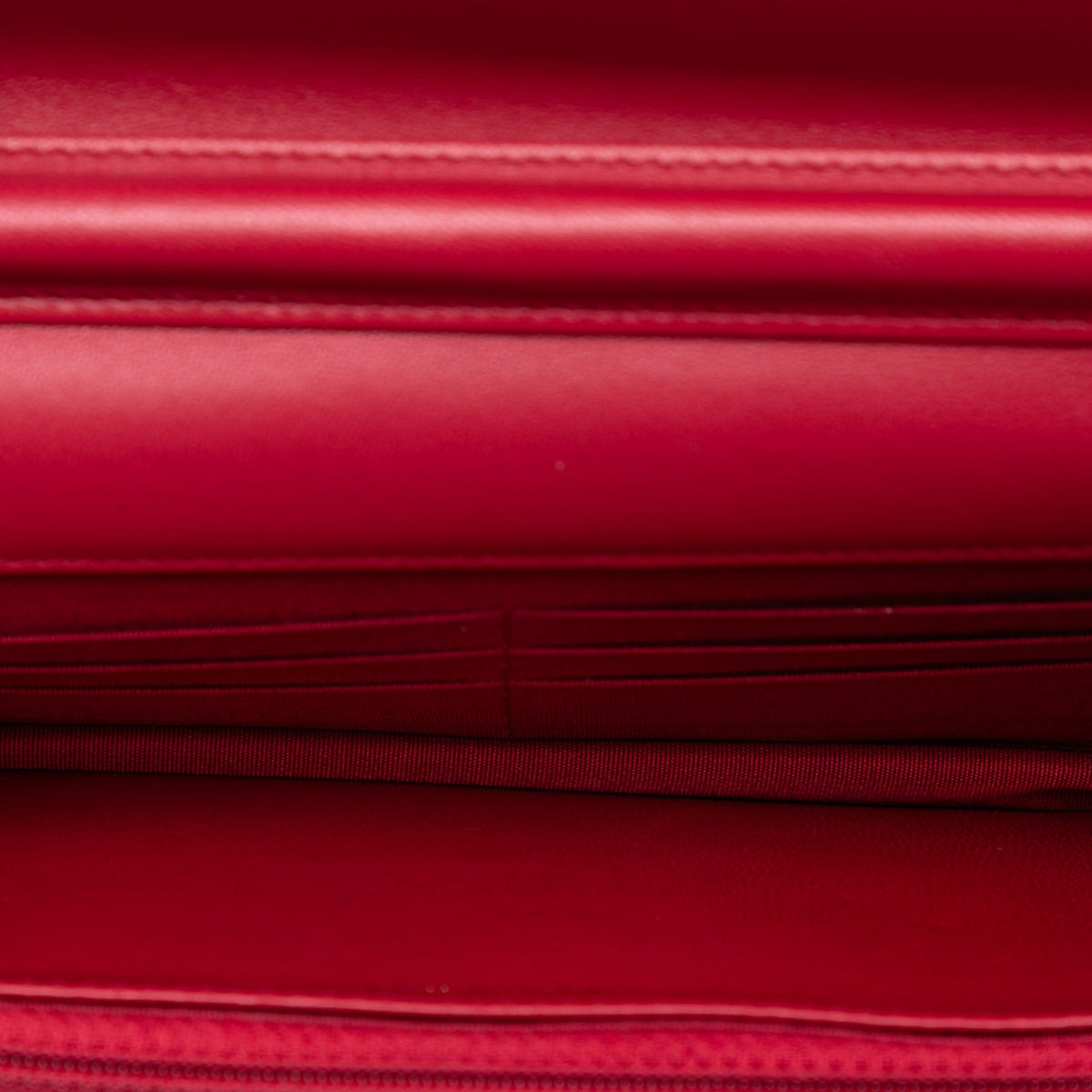 Second hand Chanel Boy Caviar Leather Quilted Wallet on Chain Crossbody Red - Tabita Bags
