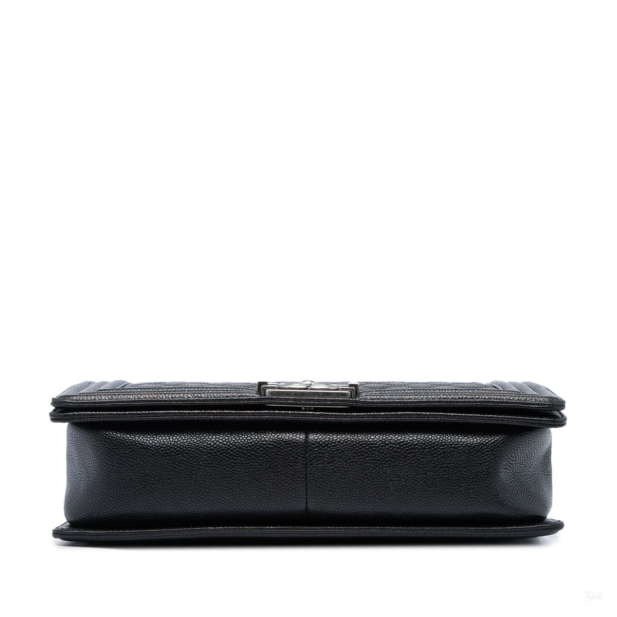 Second hand Chanel Boy Large Caviar Leather Quilted Flap Shoulder Bag Black - Tabita Bags