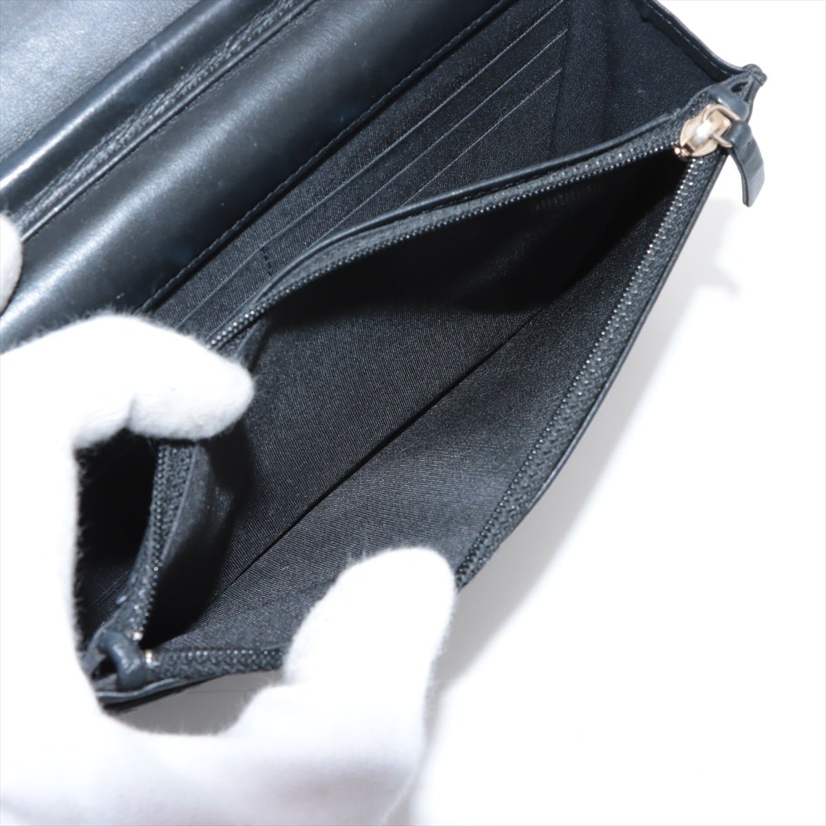 Second hand Chanel Boy Leather Wallet on Chain Clutch Black - Tabita Bags