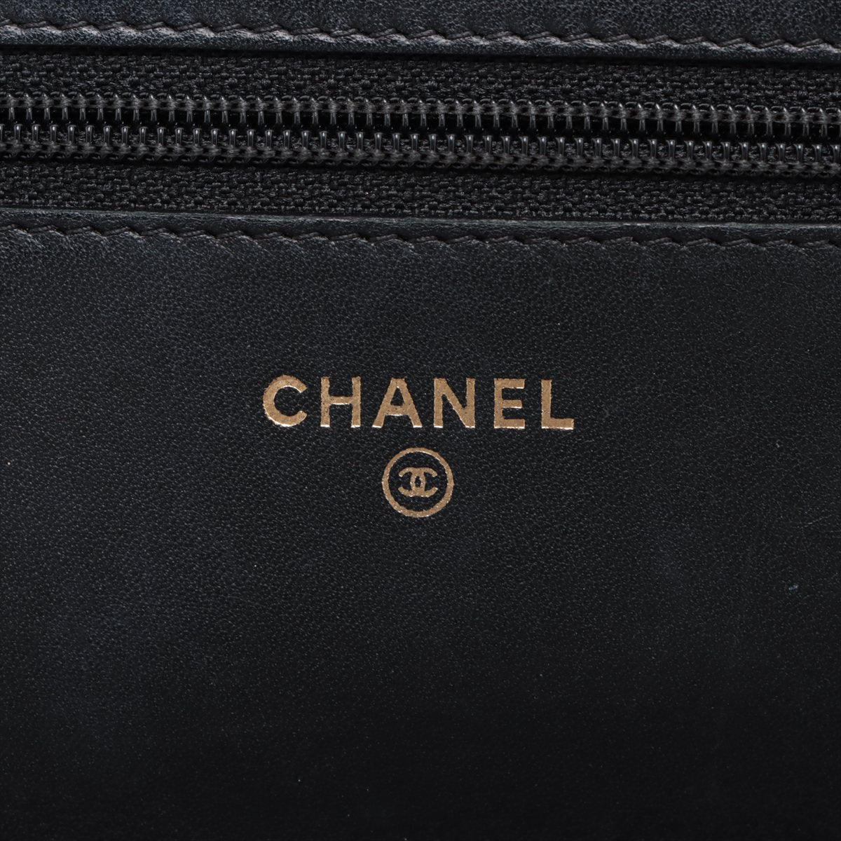 Second hand Chanel Boy Leather Wallet on Chain Clutch Black - Tabita Bags