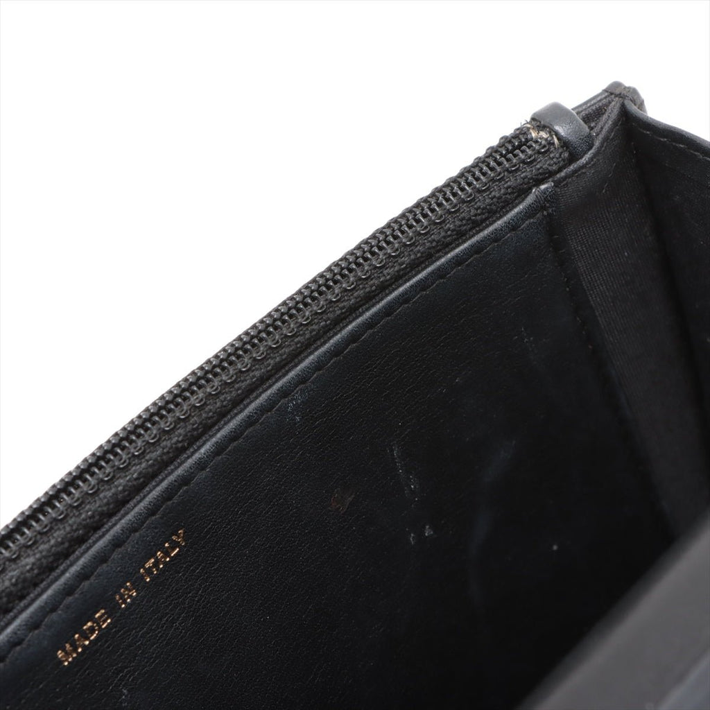 Second hand Chanel Boy Leather Wallet on Chain Clutch Black - Tabita Bags