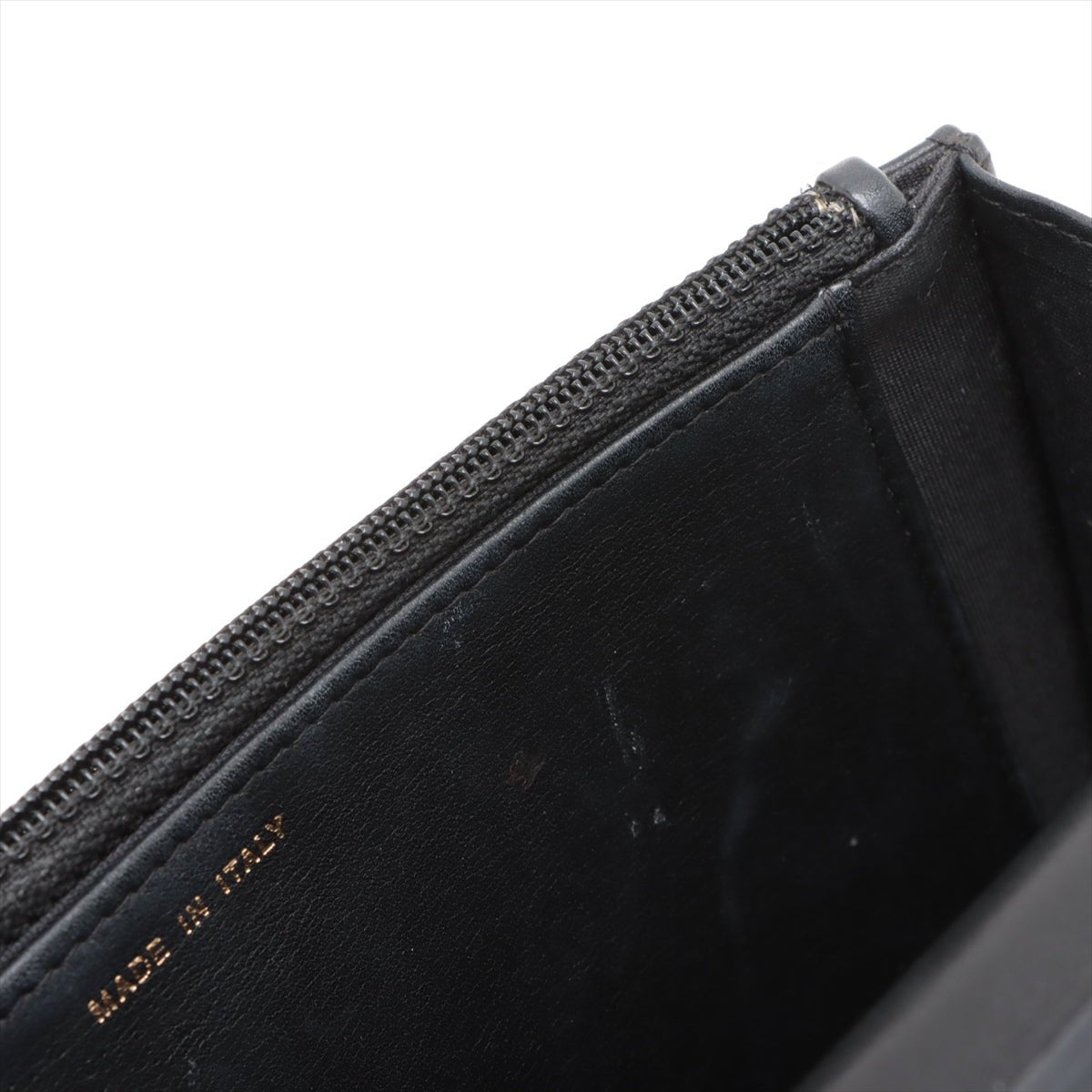 Second hand Chanel Boy Leather Wallet on Chain Clutch Black - Tabita Bags