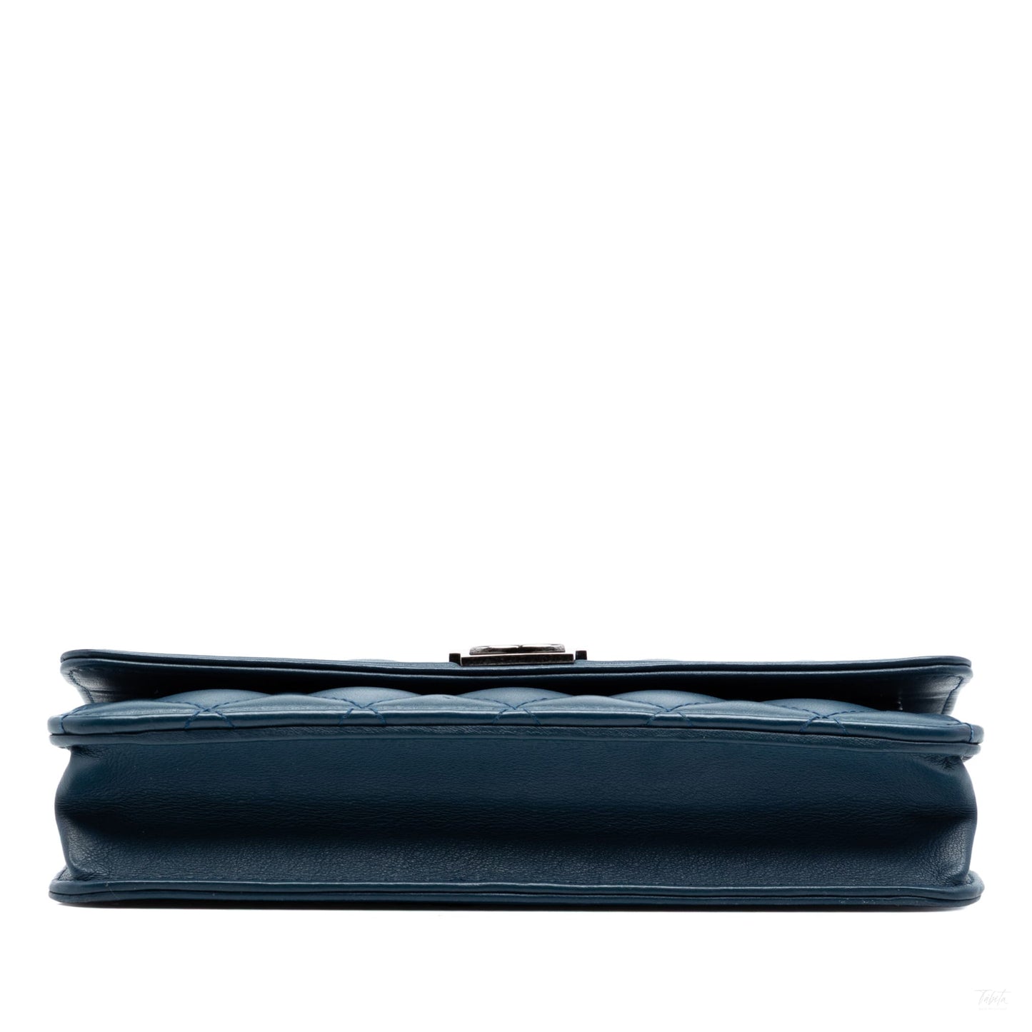 Second hand Chanel Boy Leather Wallet on Chain Clutch Blue - Tabita Bags