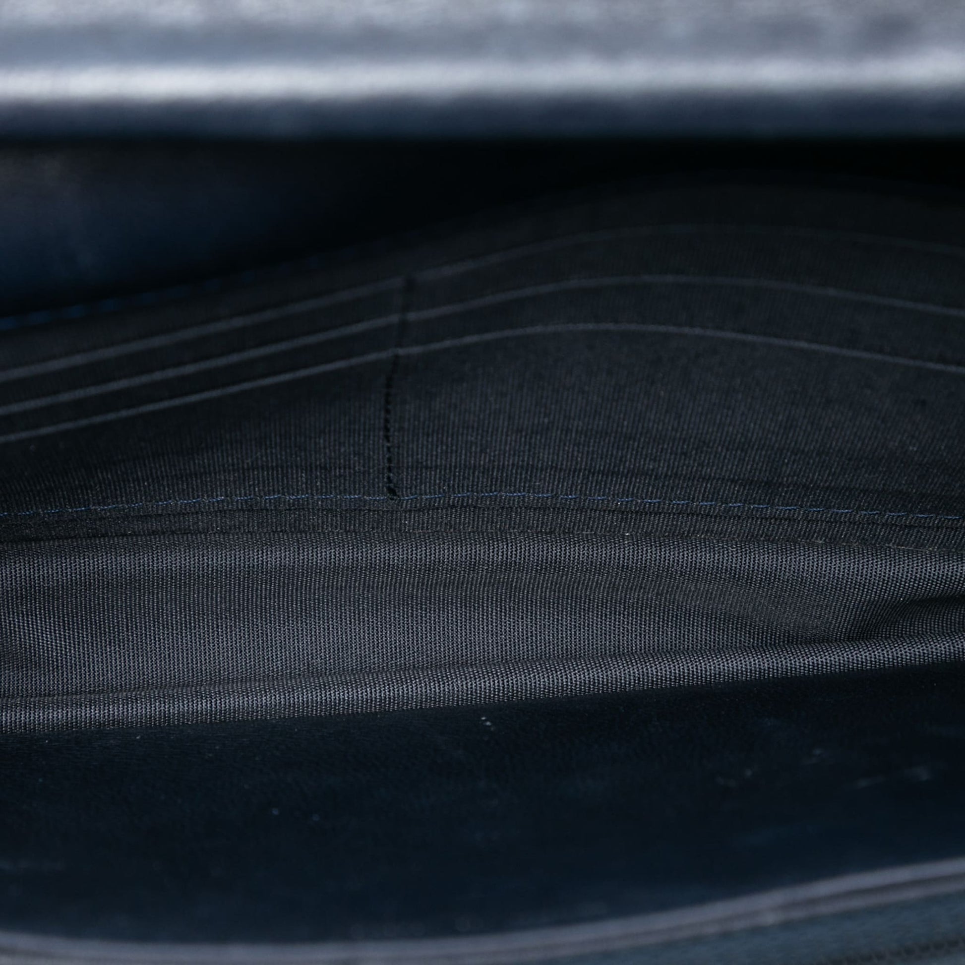 Second hand Chanel Boy Leather Wallet on Chain Clutch Blue - Tabita Bags