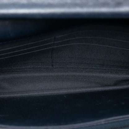 Second hand Chanel Boy Leather Wallet on Chain Clutch Blue - Tabita Bags