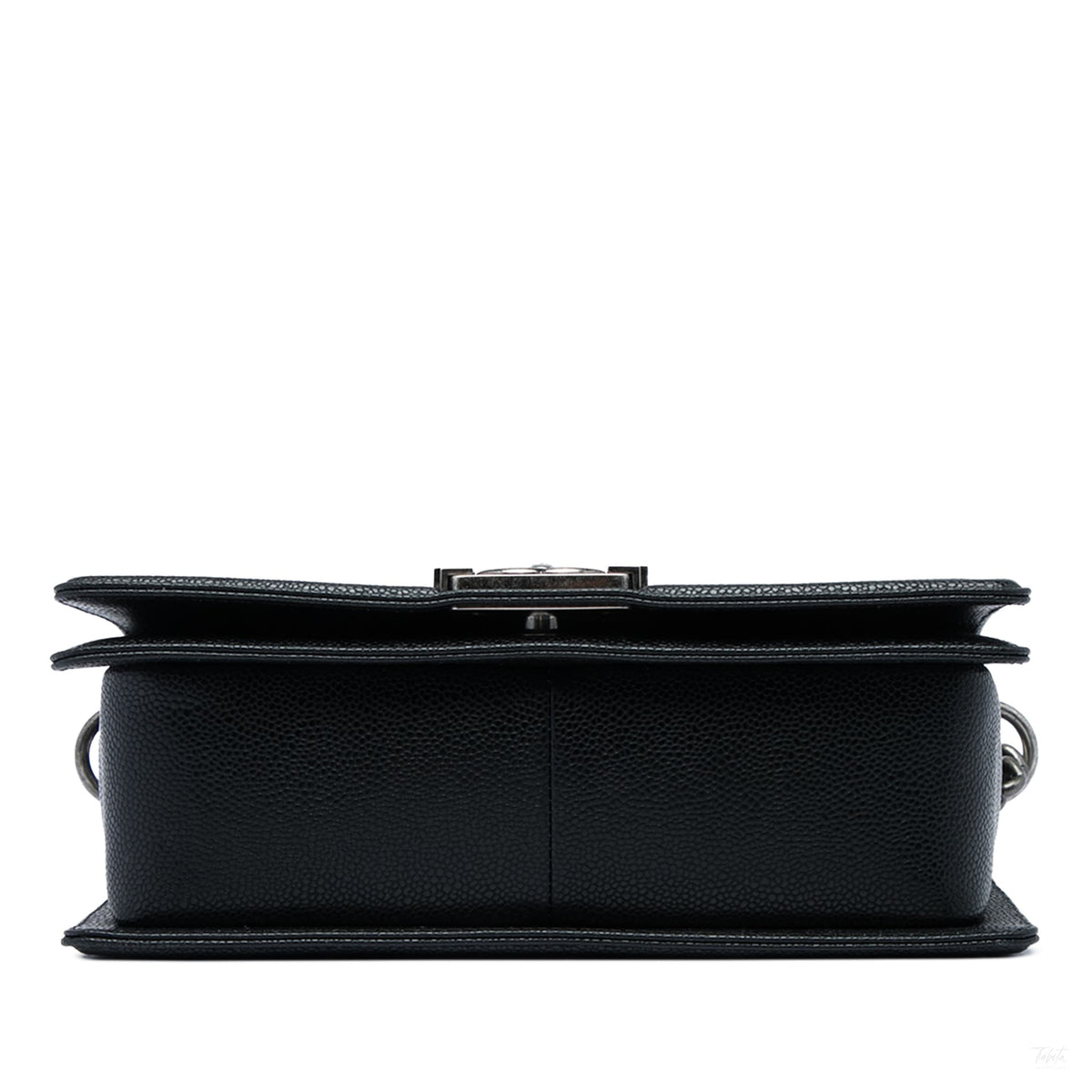 Second hand Chanel Boy Medium Caviar Leather Quilted Shoulder Bag Black - Tabita Bags