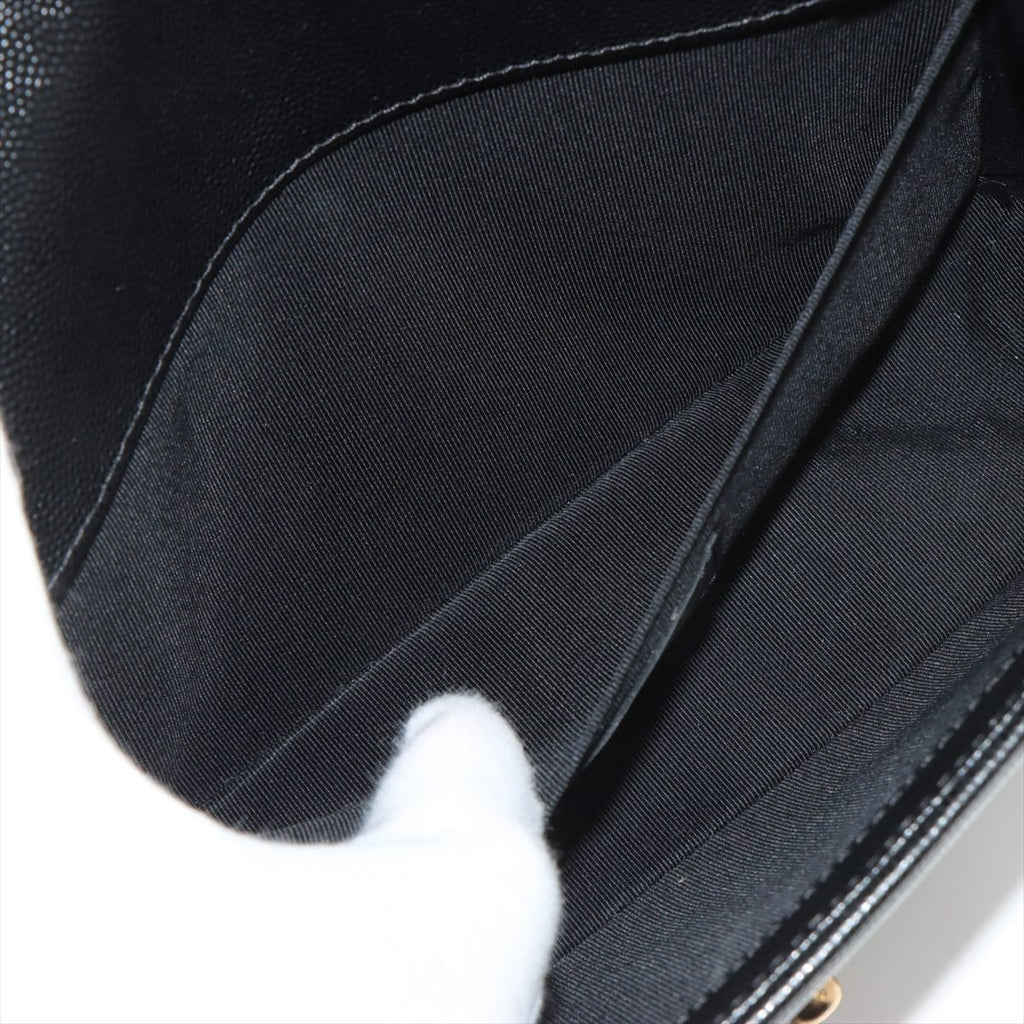 Second hand Chanel Boy Medium Caviar Leather Quilted Shoulder Bag Black - Tabita Bags