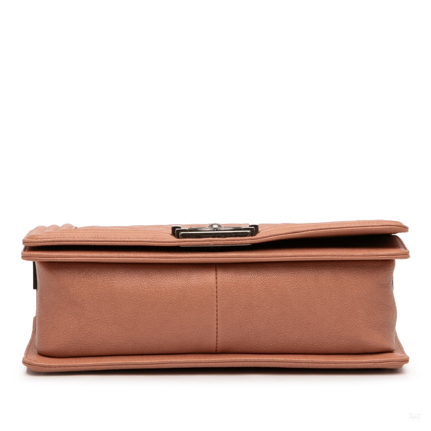 Second hand Chanel Boy Medium Caviar Leather Quilted Shoulder Bag Brown - Tabita Bags