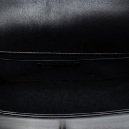 Second hand Chanel Boy Medium Quilted Lambskin Leather Bag Black - Tabita Bags