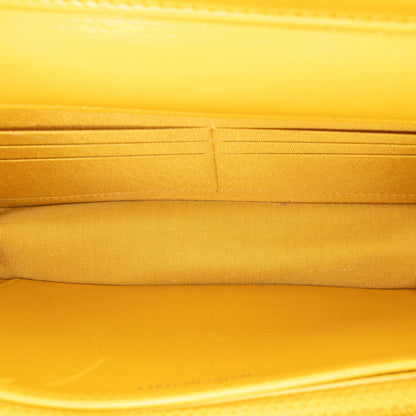 Second hand Chanel Boy Quilted Lambskin Leather Wallet on Chain Crossbody Yellow - Tabita Bags
