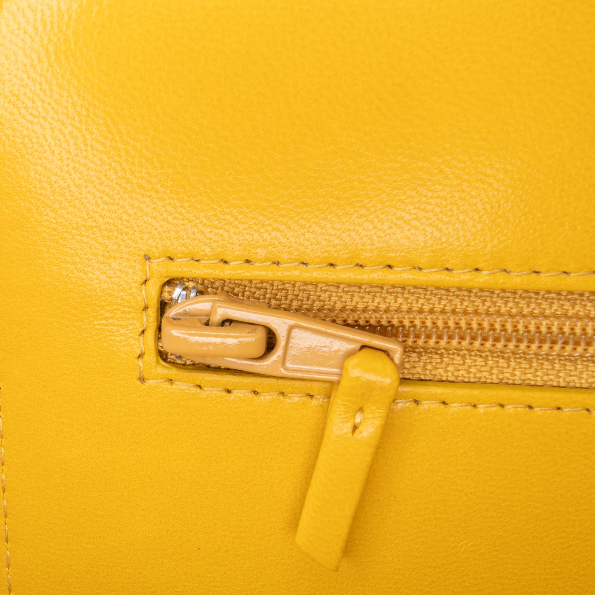 Second hand Chanel Boy Quilted Lambskin Leather Wallet on Chain Crossbody Yellow - Tabita Bags