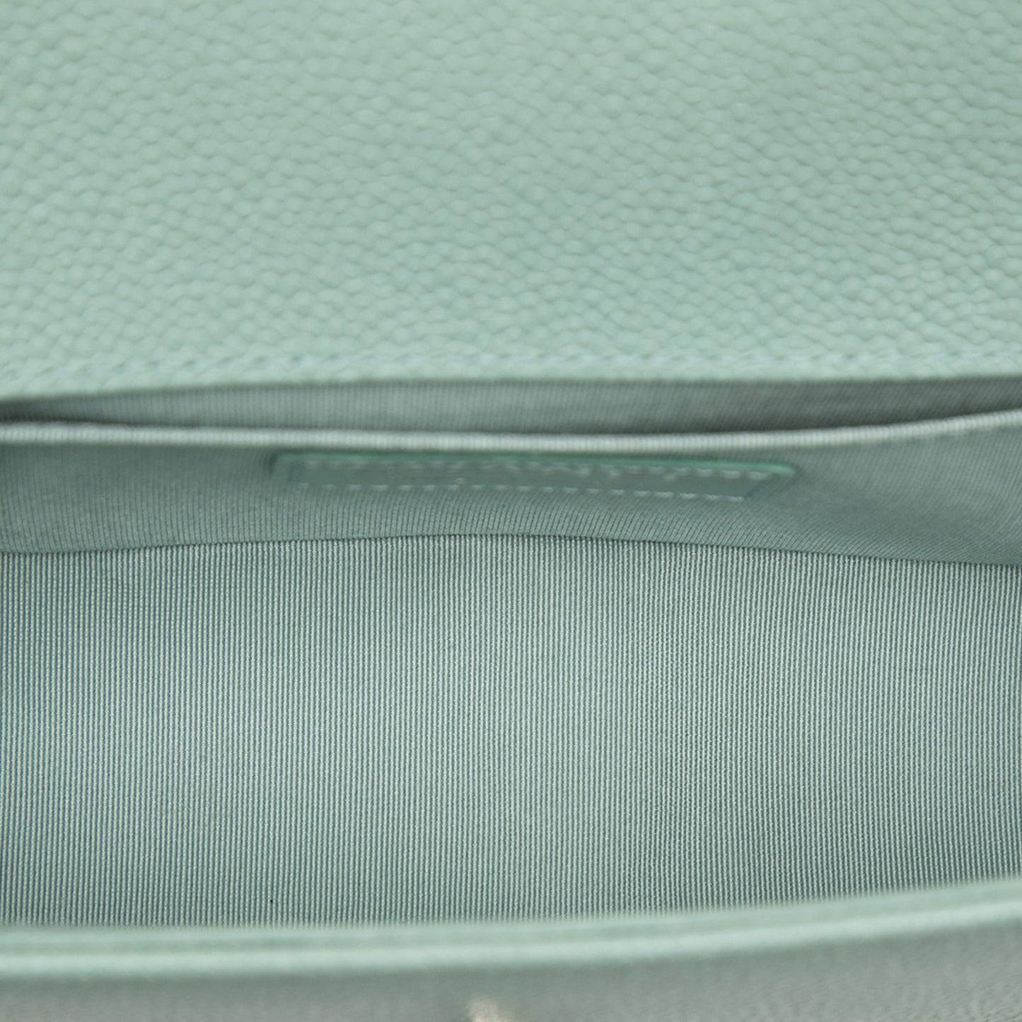 Second hand Chanel Boy Small Caviar Leather Chevron Flap Shoulder Bag Green - Tabita Bags