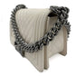 Second hand Chanel Boy Small Chevron Leather Flap Bag White - Tabita Bags