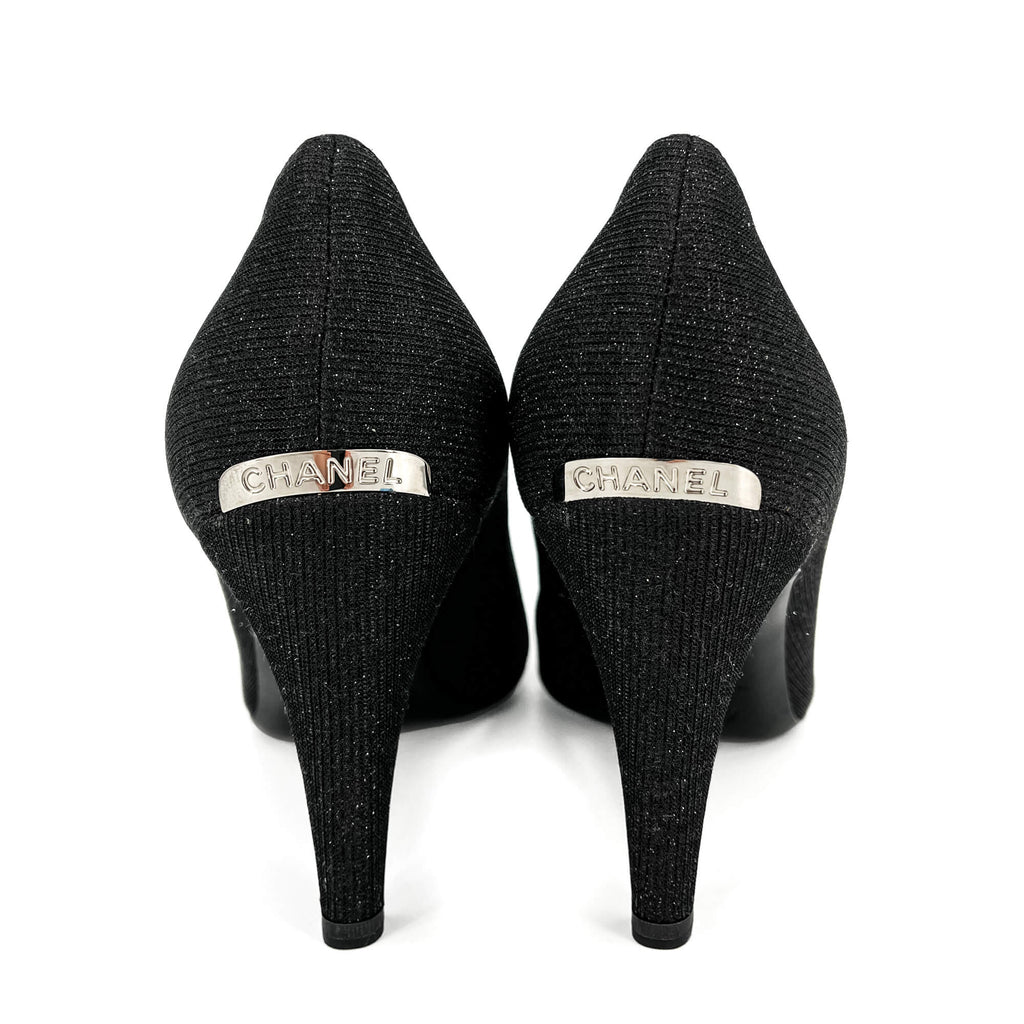 Second hand Chanel Cap - Toe Leather High Heel Pump 40 Heel 9 Cm Black - Tabita Bags