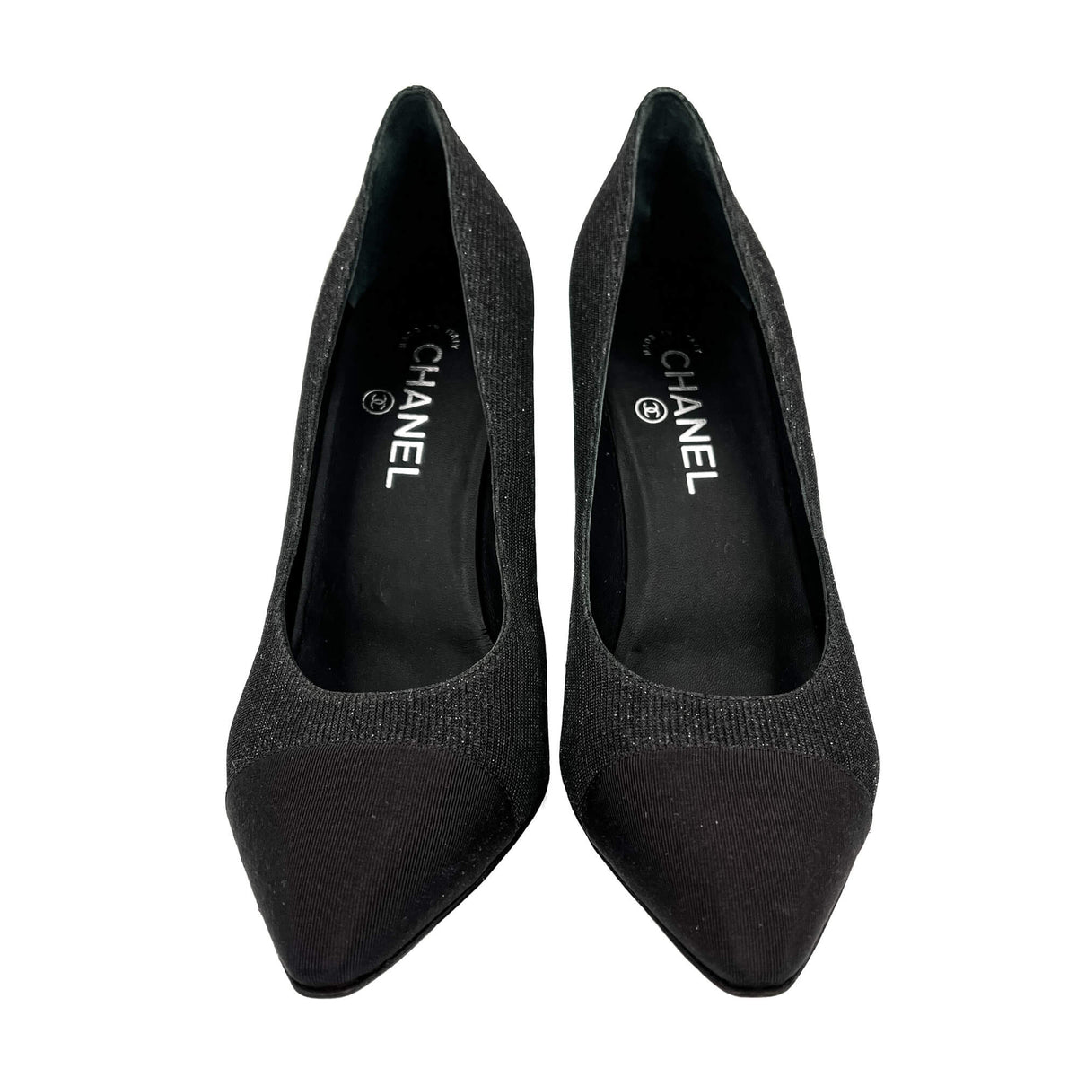 Second hand Chanel Cap - Toe Leather High Heel Pump 40 Heel 9 Cm Black - Tabita Bags