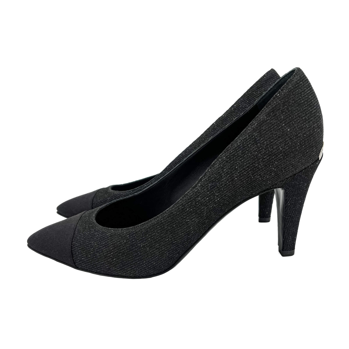 Second hand Chanel Cap - Toe Leather High Heel Pump 40 Heel 9 Cm Black - Tabita Bags