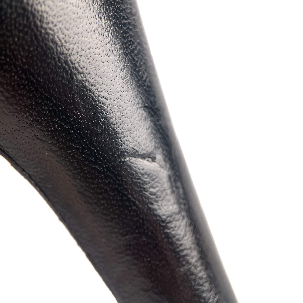 Second hand Chanel CC 110 Leather Chain Embellished Platform Ankle Boots 38.5 Black - Tabita Bags