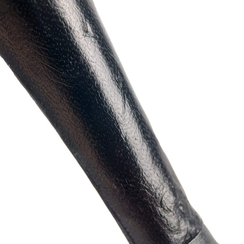 Second hand Chanel CC 110 Leather Chain Embellished Platform Ankle Boots 38.5 Black - Tabita Bags