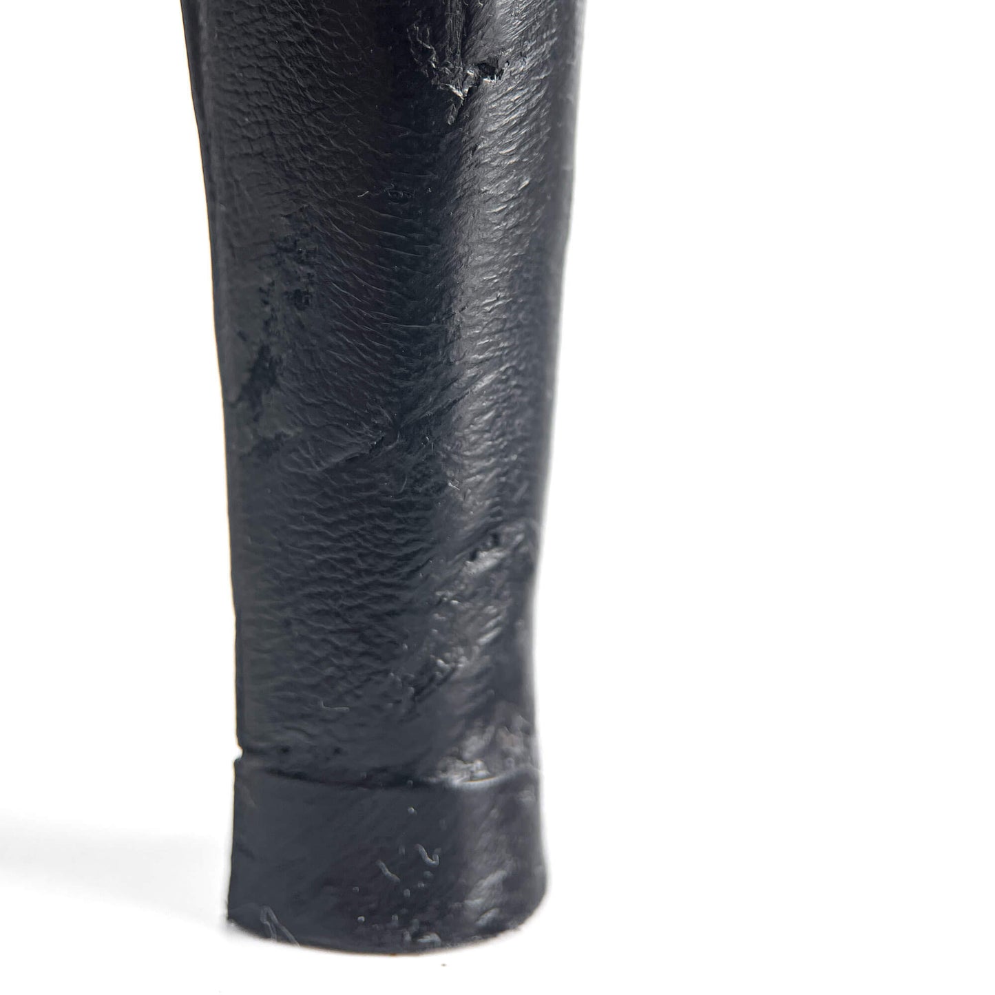 Second hand Chanel CC 110 Leather Chain Embellished Platform Ankle Boots 38.5 Black - Tabita Bags