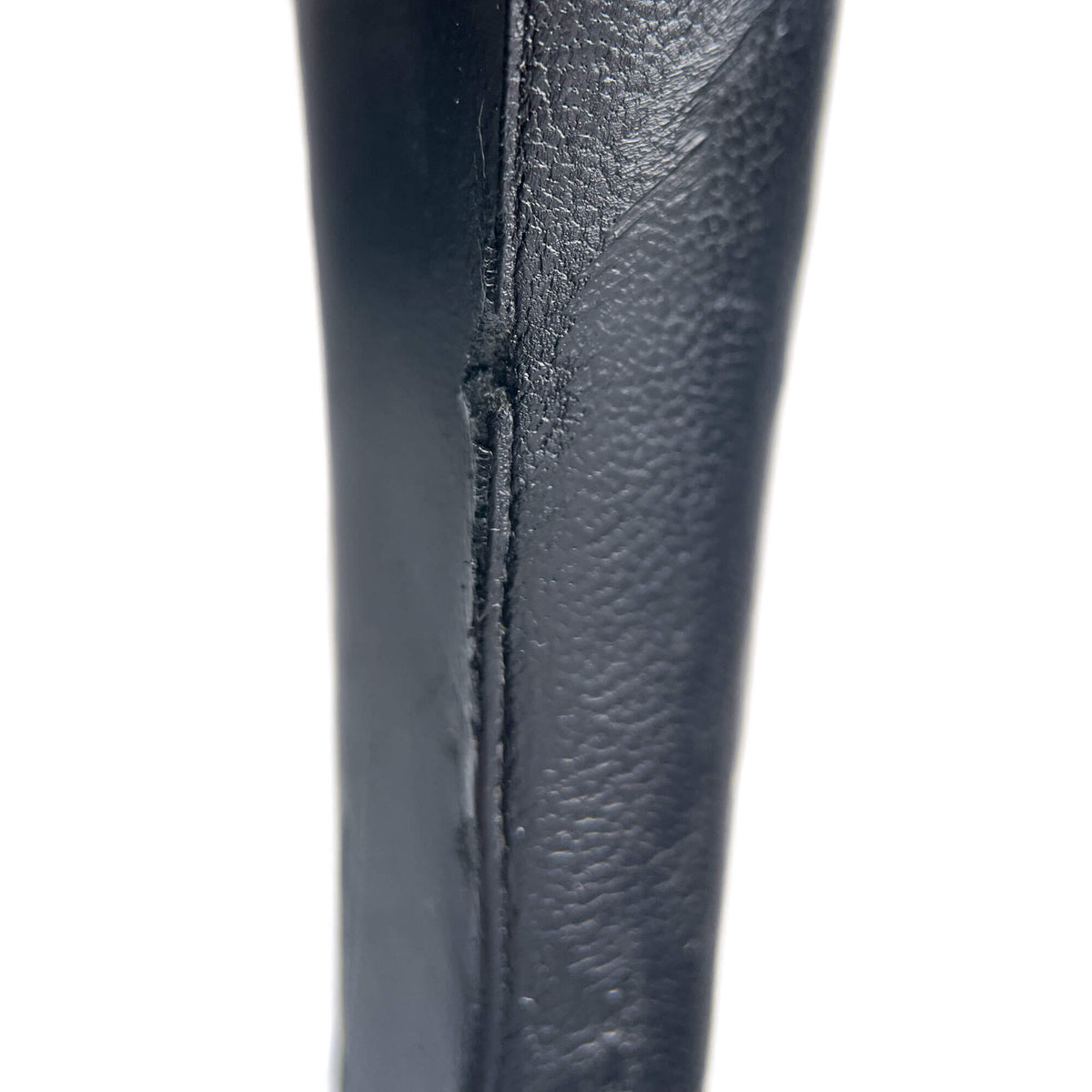 Second hand Chanel CC 110 Leather Chain Embellished Platform Ankle Boots 38.5 Black - Tabita Bags