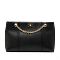 Second hand Chanel CC Caviar Leather Chain Tote Shoulder Bag Black - Tabita Bags