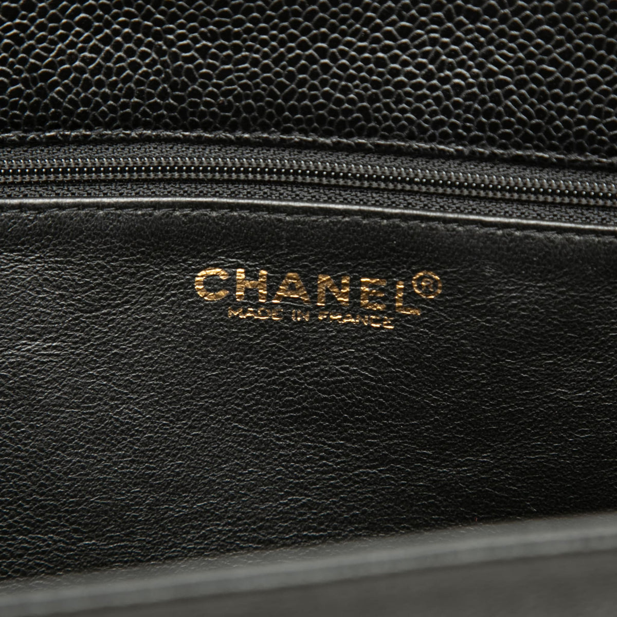 Second hand Chanel CC Caviar Leather Tote Shoulder Bag Black - Tabita Bags