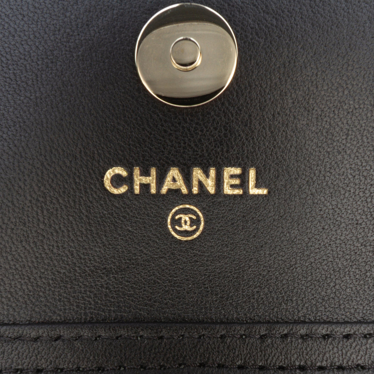 Second hand Chanel CC Lambskin Leather Strass Quilted Clutch With Chain Bag Black - Tabita Bags
