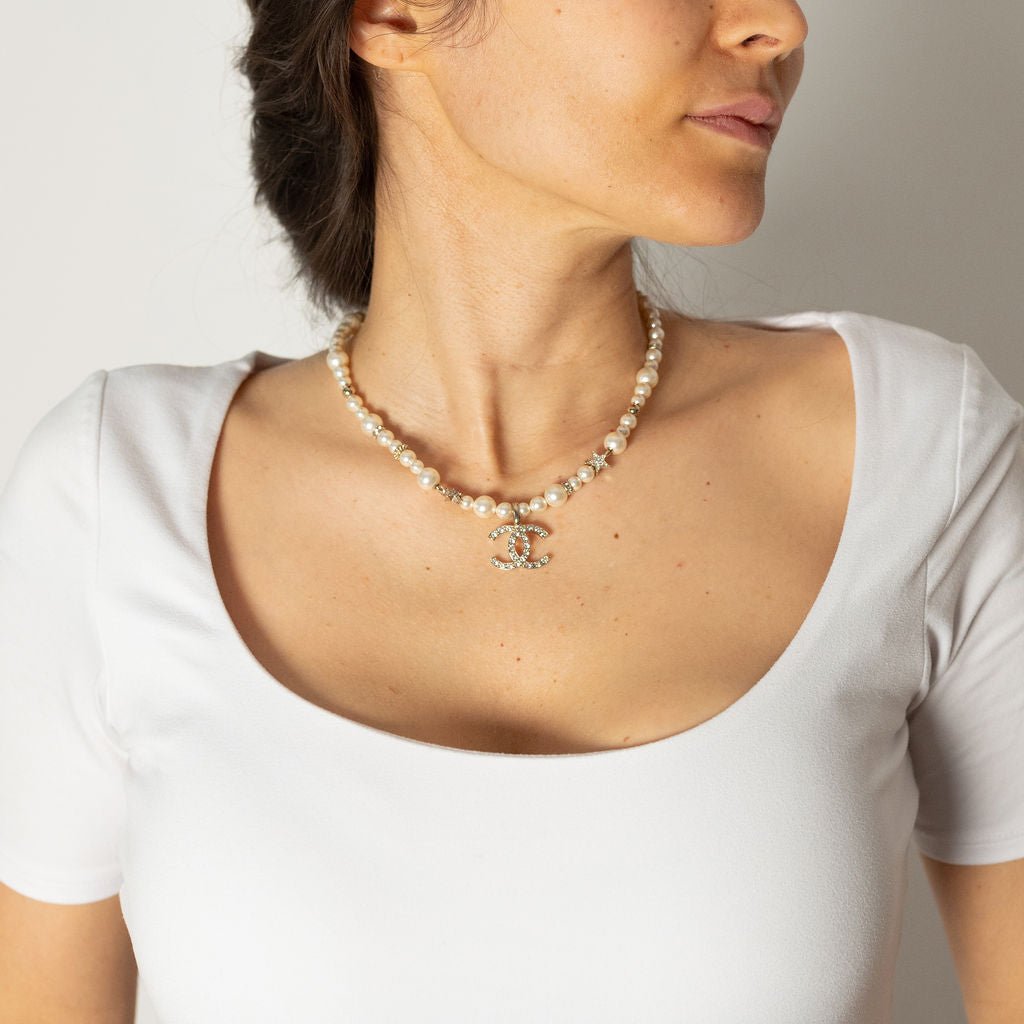 Second hand Chanel CC Metal Choker Gold - Tabita Bags