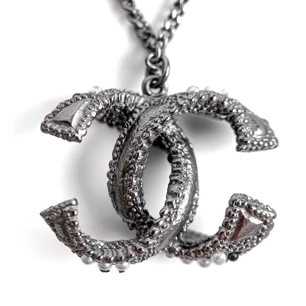 Second hand Chanel CC Metal Necklace Bicolor - Tabita Bags