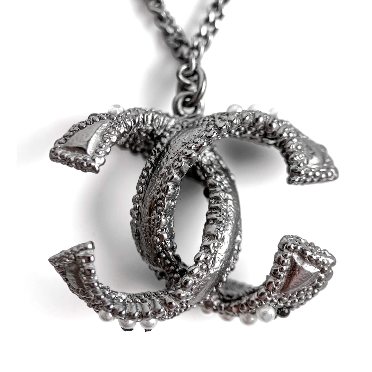 Second hand Chanel CC Metal Necklace Bicolor - Tabita Bags