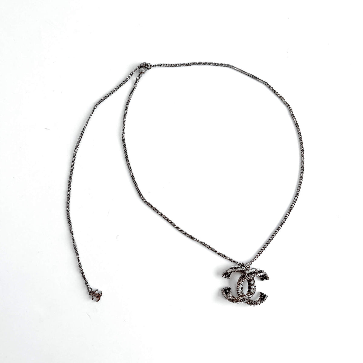 Second hand Chanel CC Metal Necklace Bicolor - Tabita Bags