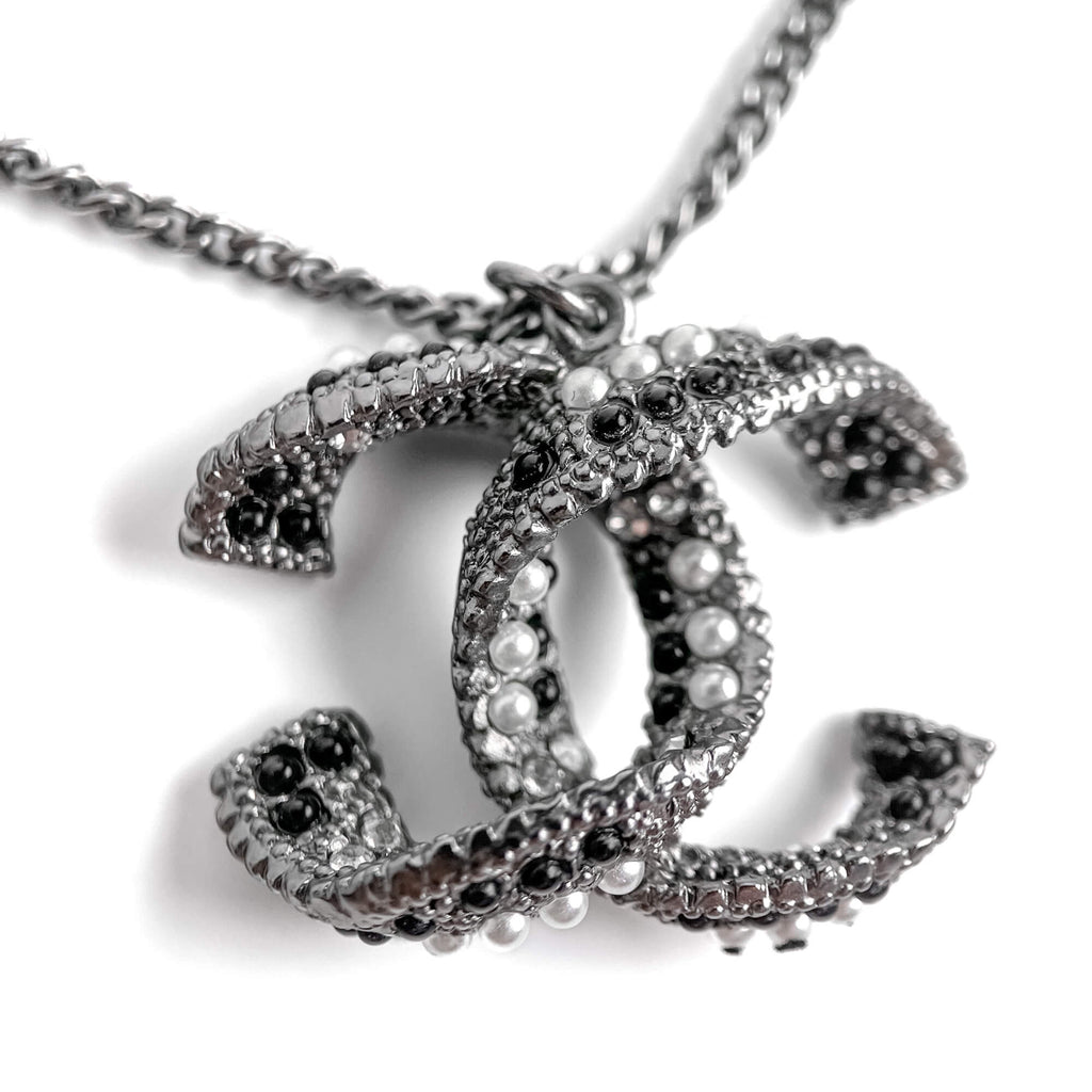 Second hand Chanel CC Metal Necklace Bicolor - Tabita Bags