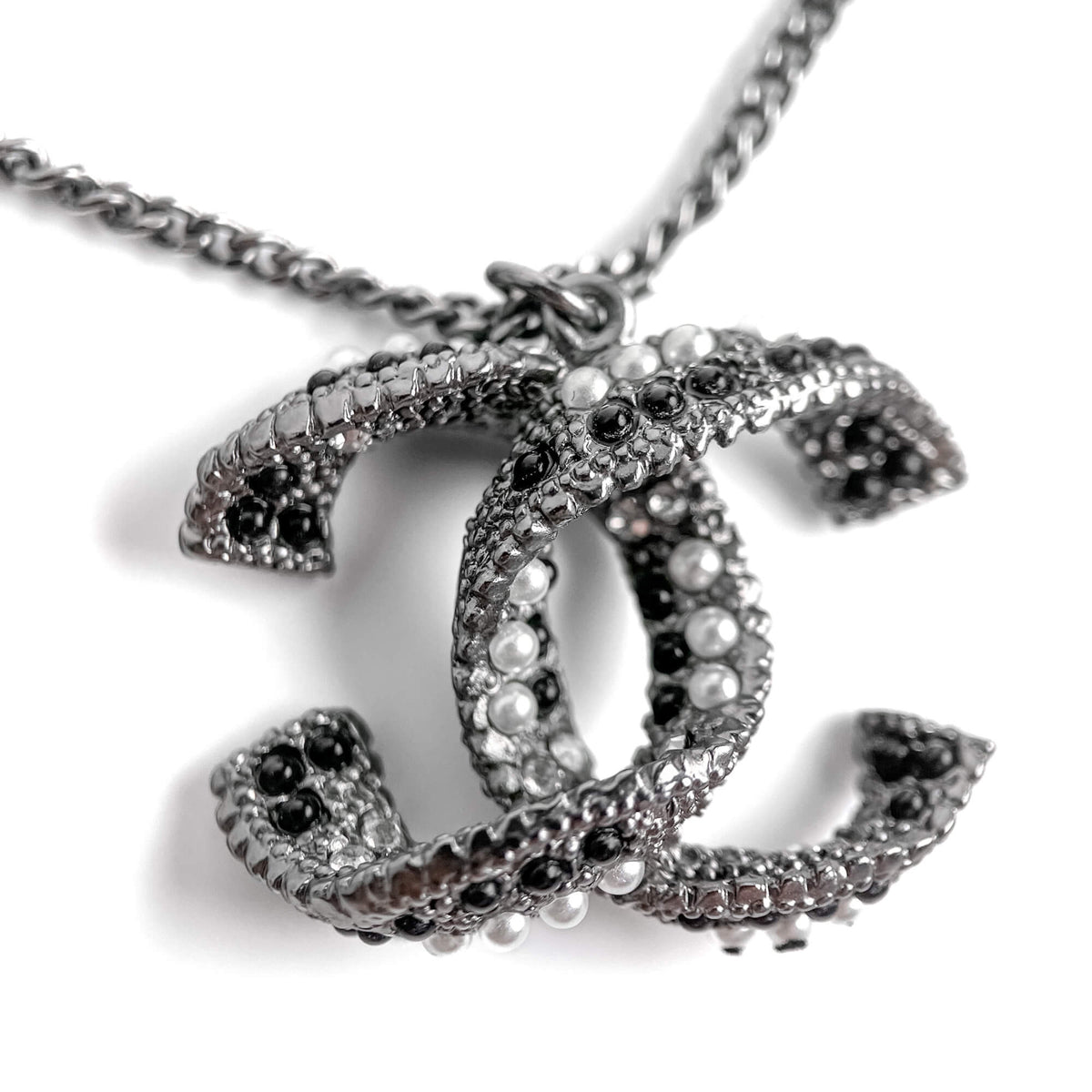Second hand Chanel CC Metal Necklace Bicolor - Tabita Bags
