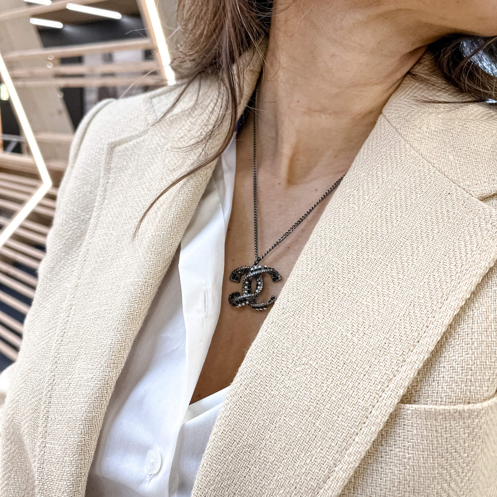 Second hand Chanel CC Metal Necklace Bicolor - Tabita Bags