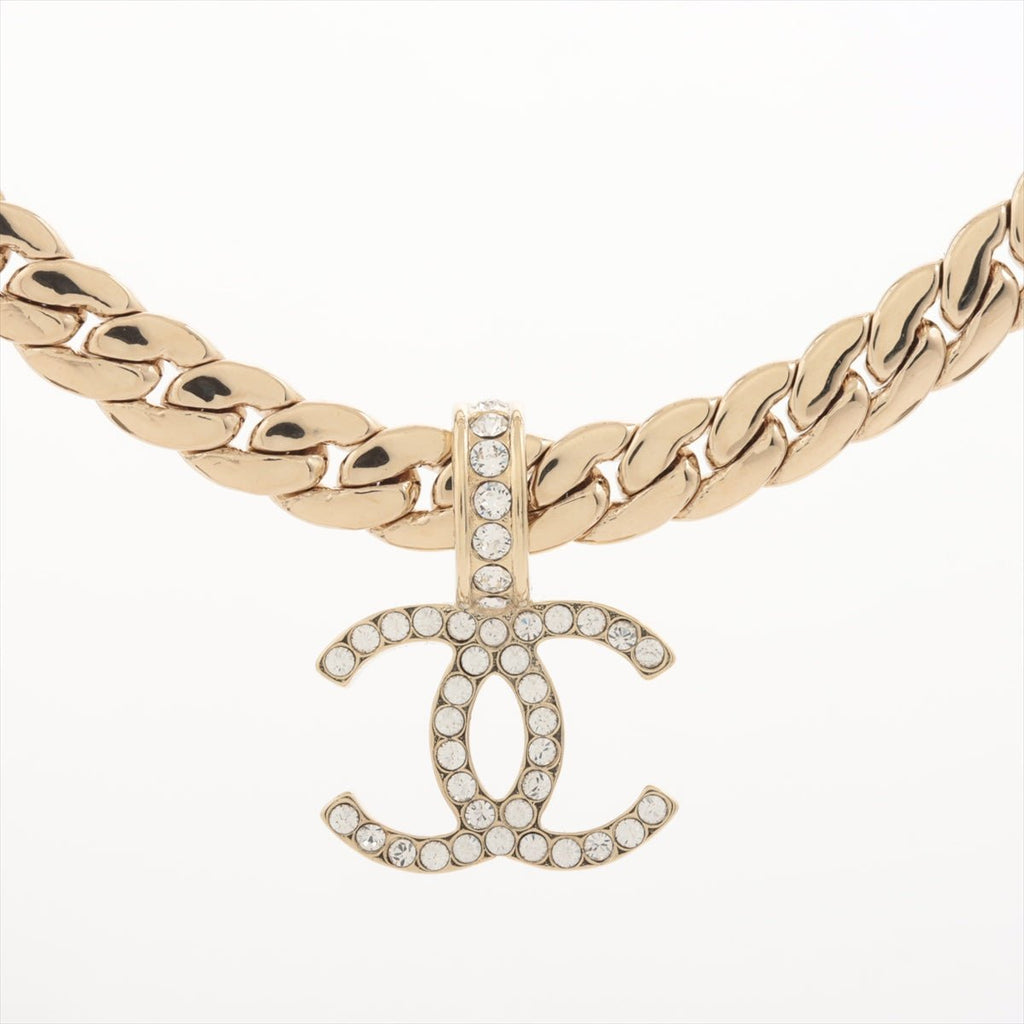 Second hand Chanel CC Metal Necklace Gold - Tabita Bags