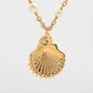 Second hand Chanel CC Metal Necklace Shell Gold - Tabita Bags