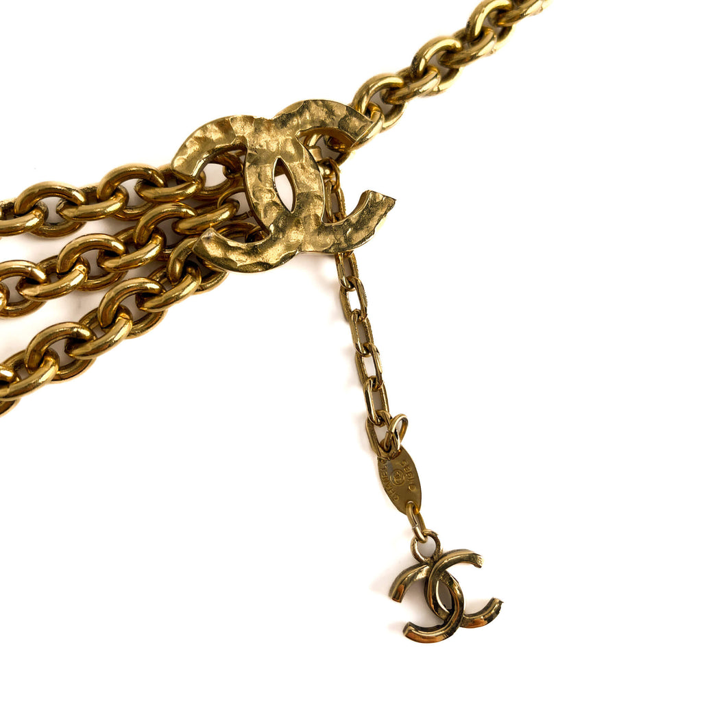 Second hand Chanel CC Metal Thin Belt 85 Gold - Tabita Bags