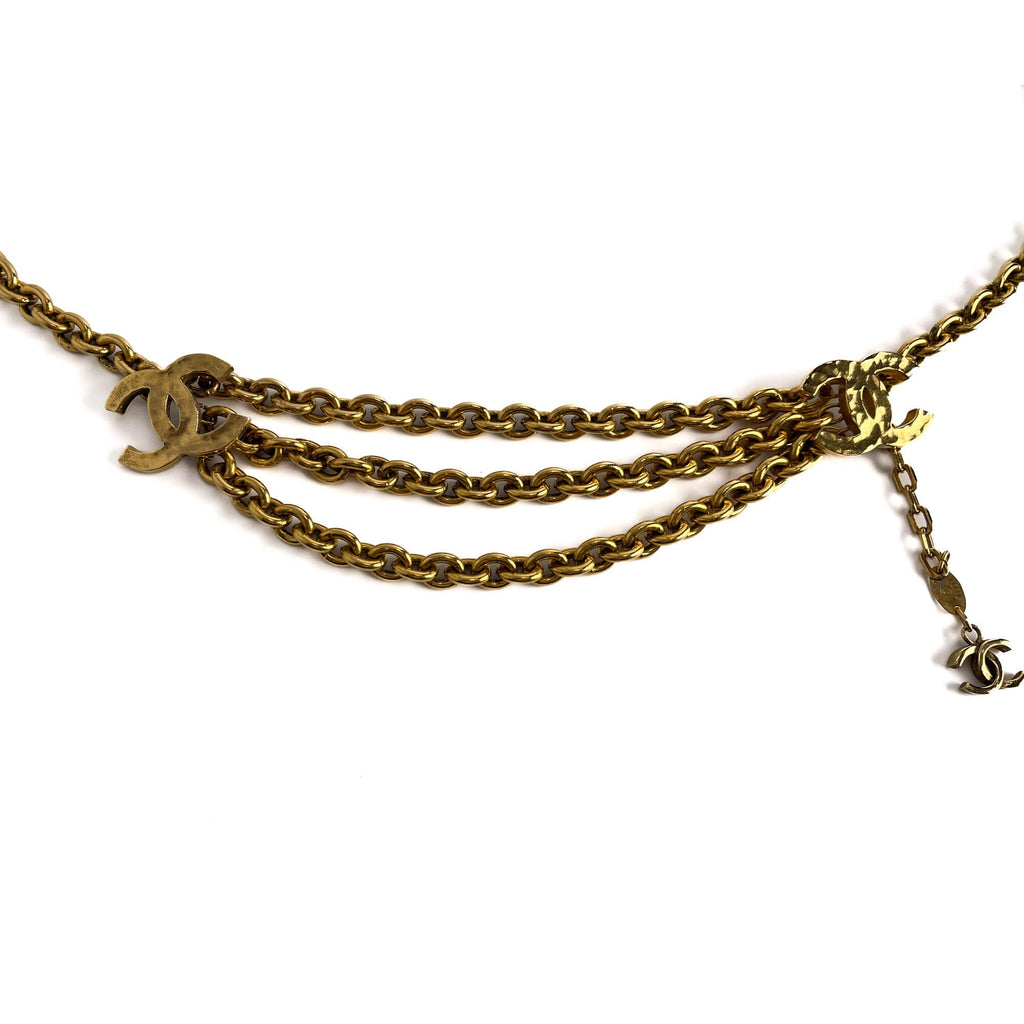 Second hand Chanel CC Metal Thin Belt 85 Gold - Tabita Bags