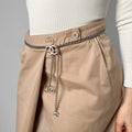 Second hand Chanel CC Metal Thin Belt 95 White - Tabita Bags