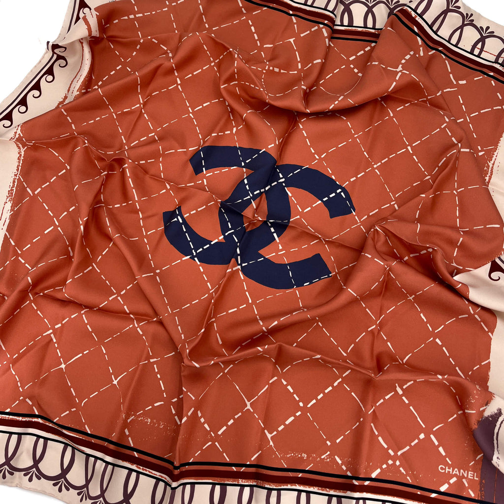 Second hand Chanel CC Silk Foulard Dust Pink - Tabita Bags